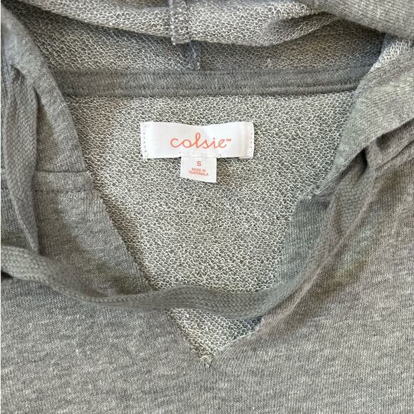 NWT Anxiety Club Dripping Smiley Face Gray Hooded Sweatshirt Oversized SZ Small - Picture 11 of 12